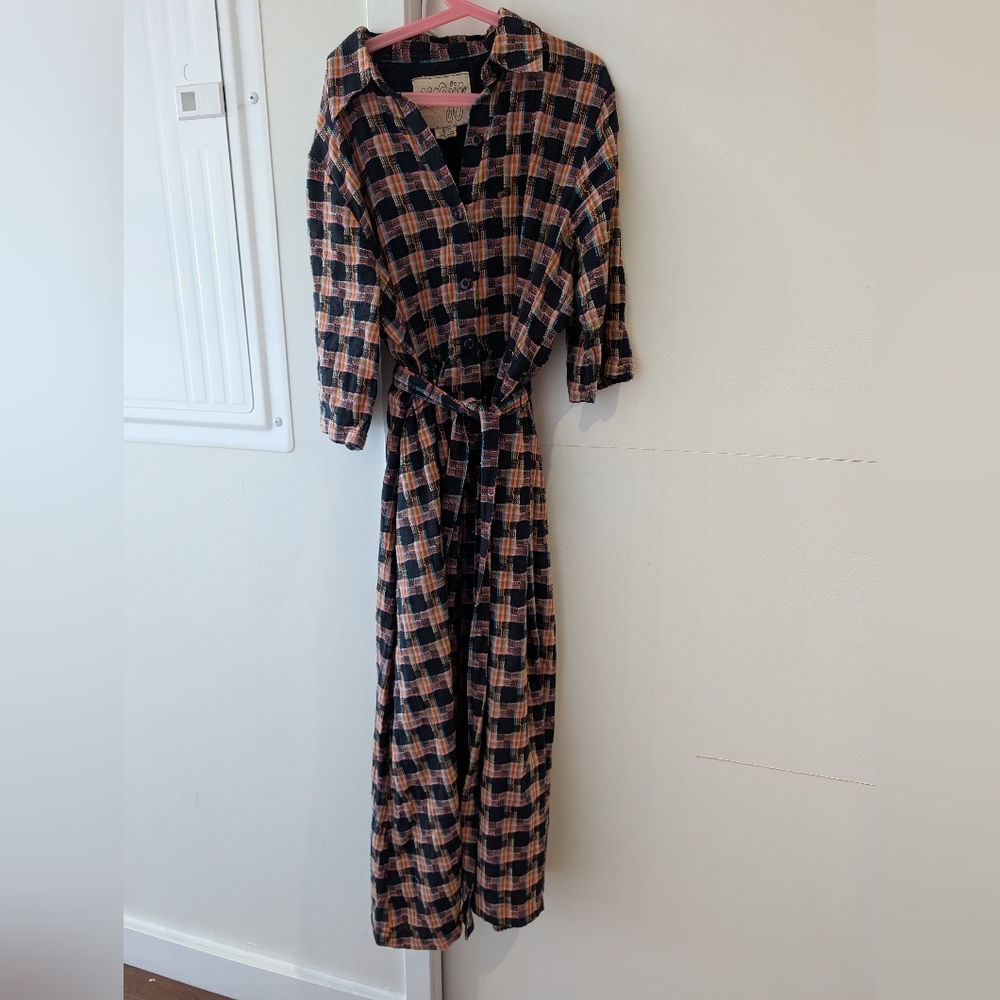 Ace & Jig Long-Sleeve Midi Dress with Belt